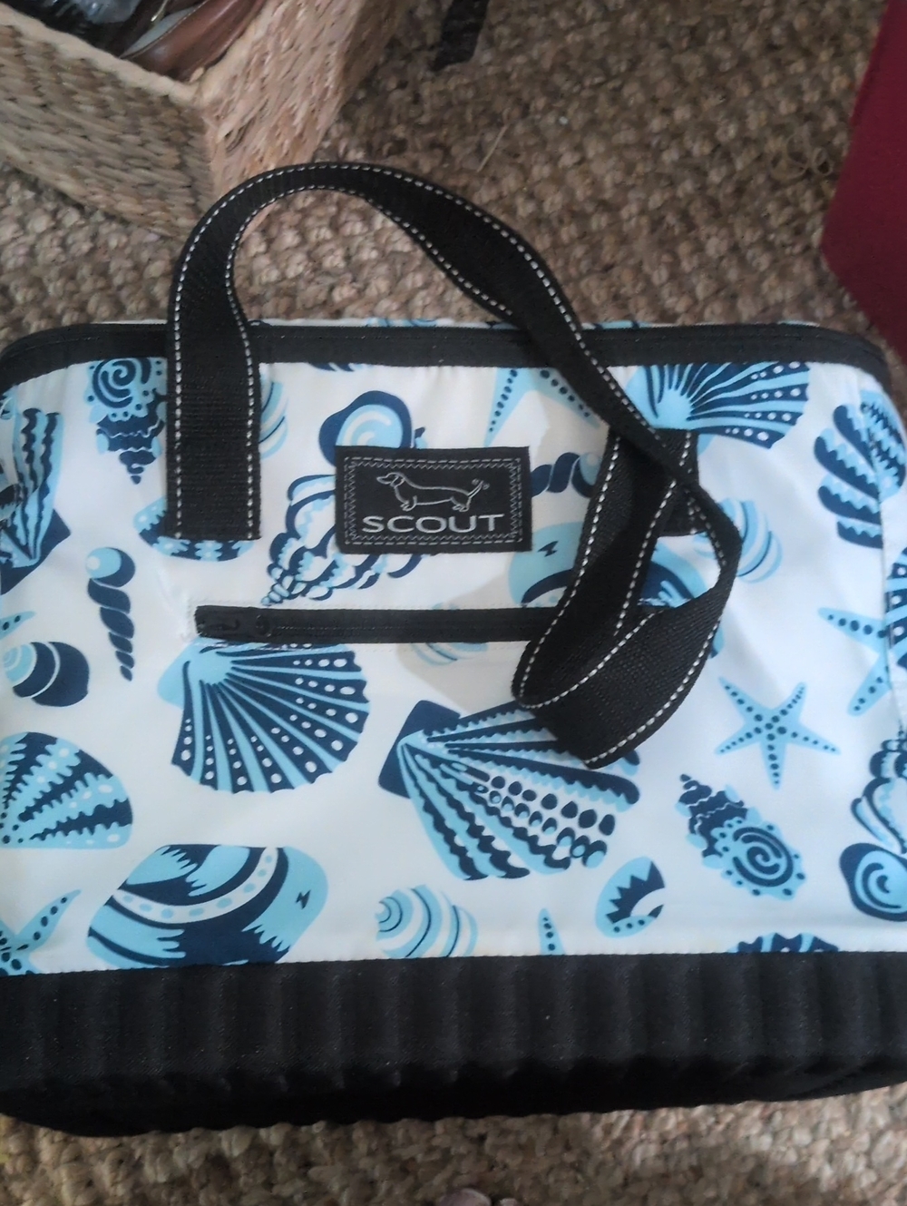 SCOUT Shell Print Tote in Blue & Black